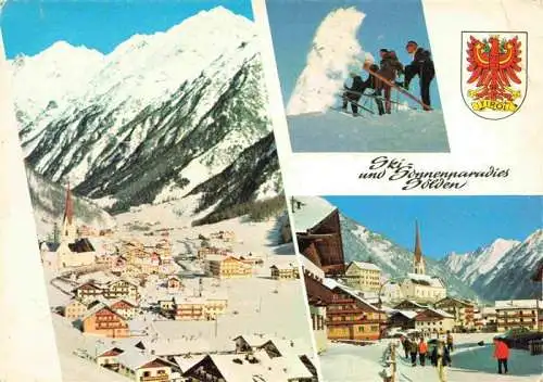 AK / Ansichtskarte 73970218 Soelden__oetztal_AT Panorama Skigruppe Ortsmotiv
