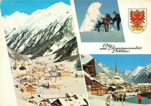 AK / Ansichtskarte  Soelden__oetztal_AT Panorama Skigruppe Ortsmotiv