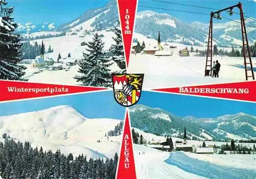 AK / Ansichtskarte  Balderschwang Winterpanorama Schlepplift