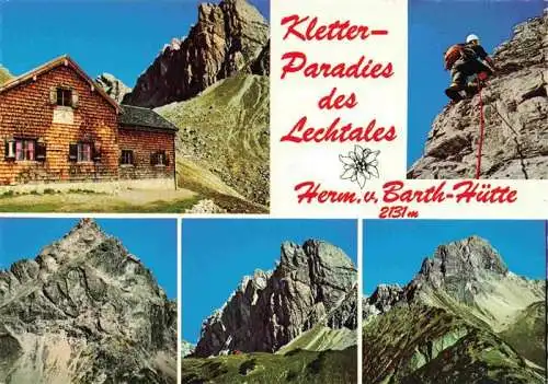 AK / Ansichtskarte  Hermann_Barthhuette Kletterparadies des Lechtales Teilansichten Bergsteiger