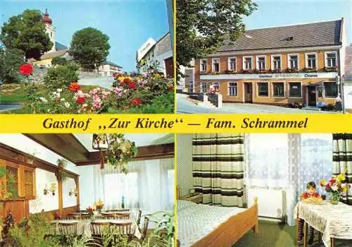 AK / Ansichtskarte  Kottes-Purk Gasthof zur Kirche Gastraum Fremdenzimmer