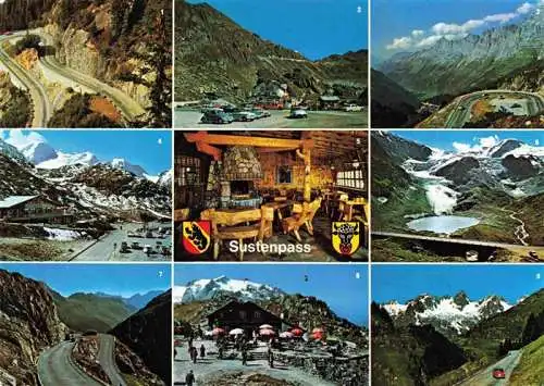 AK / Ansichtskarte  Sustenpass_2262m_BE Gebirgspass Hotel Steingletscher Susten-Kulm Alpenpanorama