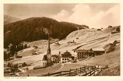 AK / Ansichtskarte  St_Antoenien_GR Ortsansicht mit Kirche