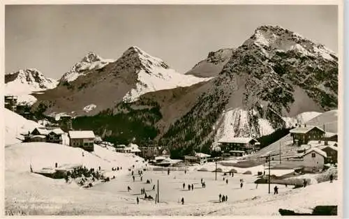 AK / Ansichtskarte  AROSA_GR Eislaufbahn Wintersportplatz Furkahoerner Alpen