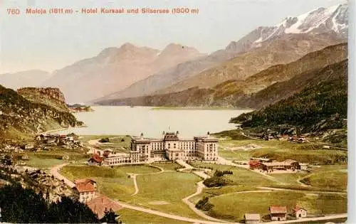 AK / Ansichtskarte  Maloja_GR Panorama Hotel Kursaal und Silsersee Alpen