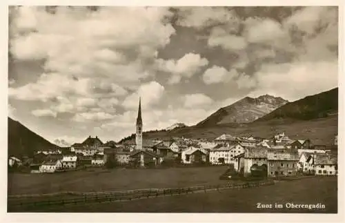 AK / Ansichtskarte  Zuoz_GR Ortsansicht mit Kirche