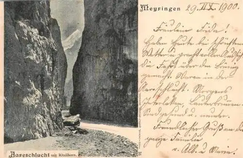 AK / Ansichtskarte  Meyringen_Meiringen_BE Aareschlucht mit Ritzlihorn