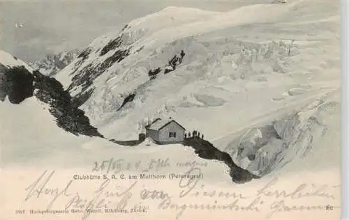 AK / Ansichtskarte  Mutthorn_3035m_BE Clubhuette S.A.C. Berner Alpen Bergwelt im Winter