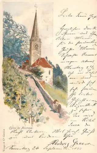 AK / Ansichtskarte  MONTREUX__VD Eglise Kuenstlerkarte