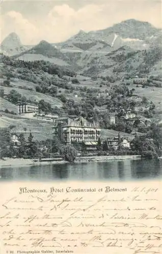 AK / Ansichtskarte  MONTREUX__VD Hôtel Continental et Belmont Lac Léman