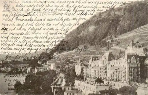 AK / Ansichtskarte  Territet_Montreux_VD Grand Hôtel et Hôtel des Alpes