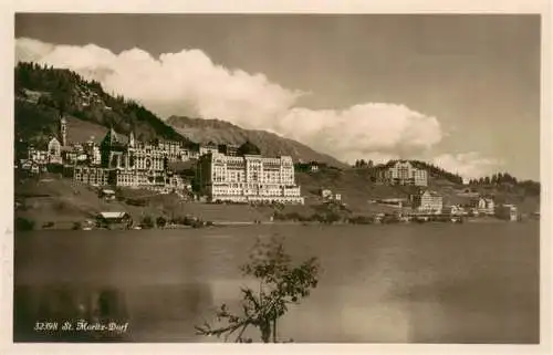 AK / Ansichtskarte  St_Moritz__SANKT_MORITZ_GR Panorama Blick ueber den Moritzersee