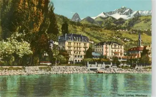 AK / Ansichtskarte  MONTREUX__VD Hotel Lorius Ansicht vom Genfersee