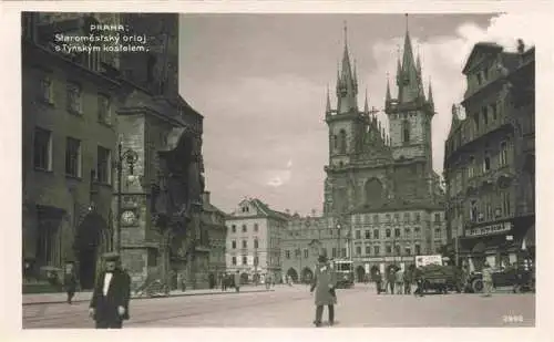 AK / Ansichtskarte 73970515 PRAHA_Prag_Prahy_Prague Staromestsky orloj s Tynskym kostelem Astronomische Uhr Altstadt Teynkirche