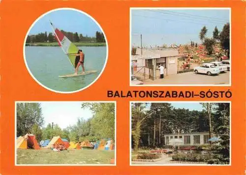 AK / Ansichtskarte  Balatonszabadi_HU Sosto Campingplatz am Plattensee Windsurfen