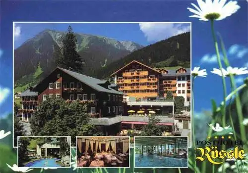 AK / Ansichtskarte 73970539 Gaschurn_Vorarlberg Posthotel Roessle Hallenbad Freibad Restaurant