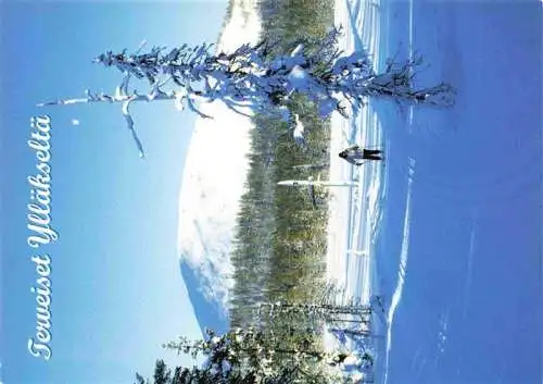 AK / Ansichtskarte 73970542 aekaeslompolo_Finnland Winterpanorama Skilanglauf
