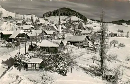 AK / Ansichtskarte  Goldiwil Ortsansicht mit Kirche Winterpanorama