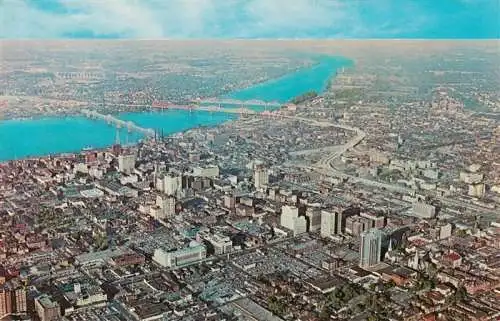 AK / Ansichtskarte  Louisville_Kentucky_USA Ohio River with Jeffersonville Indiana in the background aerial view