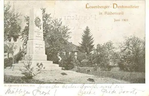 AK / Ansichtskarte  Ruederswil_BE Gedenkstein Leuenberger Denkmalfeier