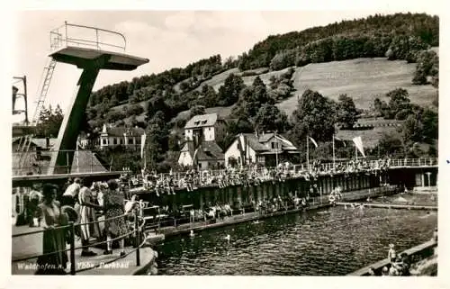 AK / Ansichtskarte  Waidhofen_Ybbs Parkbad Freibad Sprungturm