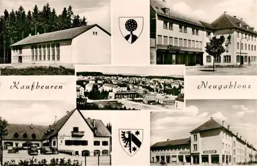 AK / Ansichtskarte 73970592 Neugablonz_Kaufbeuren Gebaeude Stadtzentrum Panorama Hotel Restaurant Gablonzer Hof Konsum