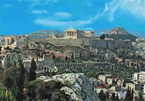 AK / Ansichtskarte  Athen_Athenes_Greece Panorama mit Akropolis