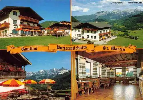 AK / Ansichtskarte 73970627 St_Martin_Tennengebirge_Pongau_AT Gasthof Buttermilchalm Terrasse Gastraum