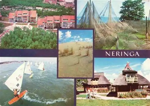 AK / Ansichtskarte 73970648 Neringa_Lithuania Ortspartien Fischernetze Surfer