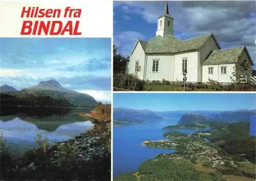 AK / Ansichtskarte  Bindal_Norge_Norway Sorfjorden med Heilhornet Vassas kirke Terrak