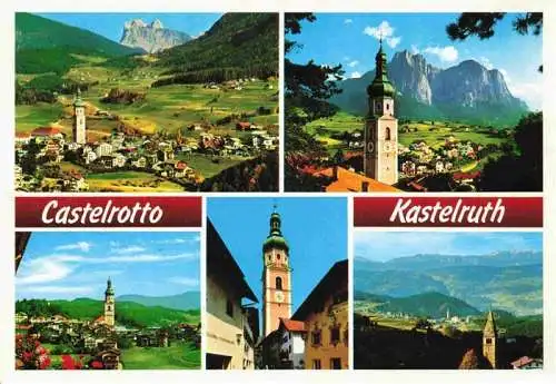 AK / Ansichtskarte  Castelrotto__Kastelruth_Suedtirol_IT Panorama Kirchen Teilansichten