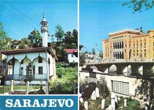 AK / Ansichtskarte  Sarajevo_Bosnia-Herzegovina Kirche Palast Friedhof