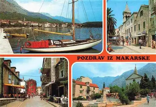 AK / Ansichtskarte  Makarske_Makarska_Croatia Hafen Ortspartien Marktplatz