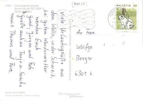 AK / Ansichtskarte  Binntalhuette_2275m_VS Wasserfall Panorama Bergsee