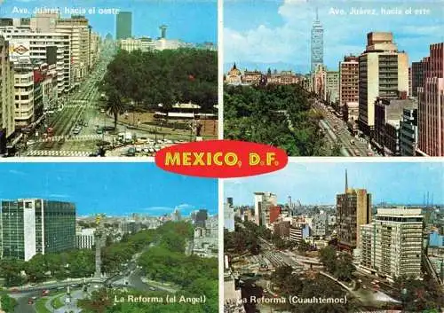 AK / Ansichtskarte  Mexico__City_D.F._Mexico Ave Juarez hacia el oeste La Reforma Ave Juarez hacia el este