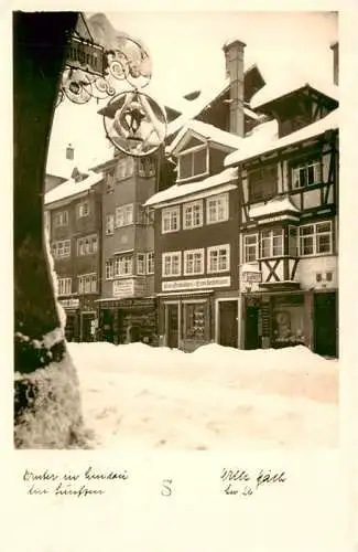 AK / Ansichtskarte  LINDAU__Bodensee Tiefverschneite Altstadt Fachwerkhaeuser