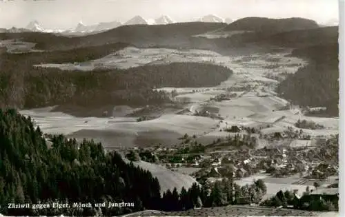 AK / Ansichtskarte  Zaeziwil_BE Panorama Blick gegen Eiger Moench und Jungfrau Berner Alpen