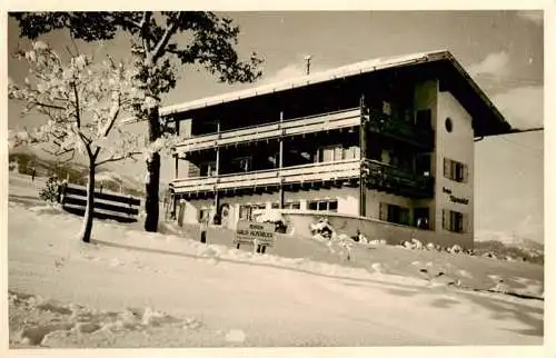 AK / Ansichtskarte  Fischen_Allgaeu Pension Haus Alpenblick Winterlandschaft