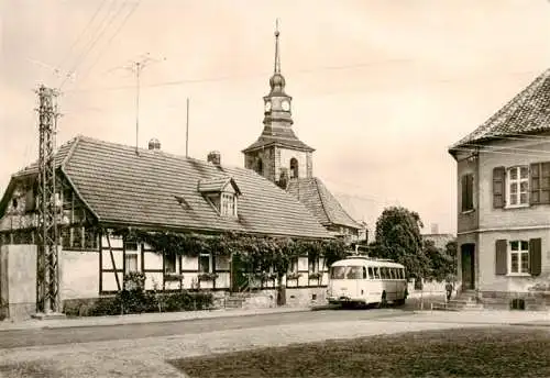 AK / Ansichtskarte  Meisdorf_Falkenstein_Harz Hauptstrasse Kirche