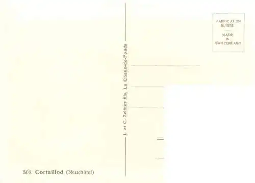 AK / Ansichtskarte  Cortaillod_NE Ortsansicht mit Kirche Kuenstlerkarte