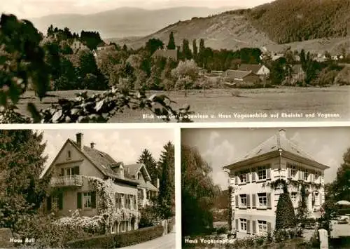 AK / Ansichtskarte 73970892 BADENWEILER_BW Panorama Blick auf Rheintal und Vogesen Gaesteheim Rall Haus Vogesenblick