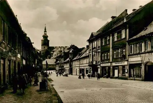 AK / Ansichtskarte  Mimon_Niemes_CZ Hauptstrasse Stadtzentrum Blick zur Kirche