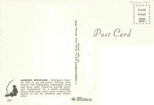 AK / Ansichtskarte  Lansing_Michigan Aerial view