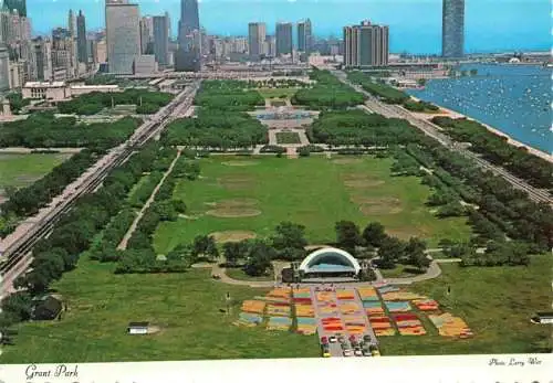 AK / Ansichtskarte 73971038 CHICAGO__Illinois_USA Grant Park Aerial view