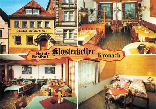 AK / Ansichtskarte 73971043 Kronach_Oberfranken Gasthof Klosterkeller Hotel Gastraeume Zimmer