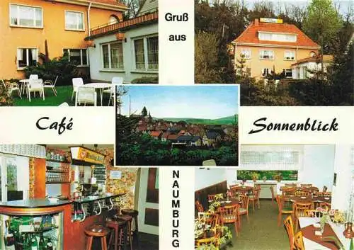 AK / Ansichtskarte 73971063 Naumburg_Hessen Cafe Sonnenblick Gastraum Bar Panorama
