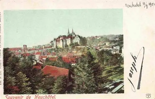 AK / Ansichtskarte  Neuchatel_NE Panorama Chateau