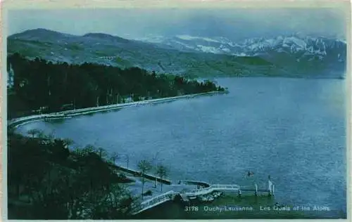 AK / Ansichtskarte  Ouchy_LAUSANNE_VD Les Quais et les Alpes