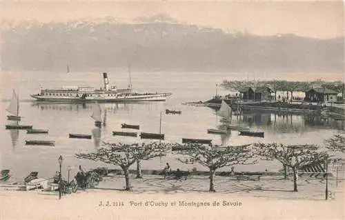 AK / Ansichtskarte  Ouchy_LAUSANNE_VD Port d'Ouchy et Montagnes de Savoie