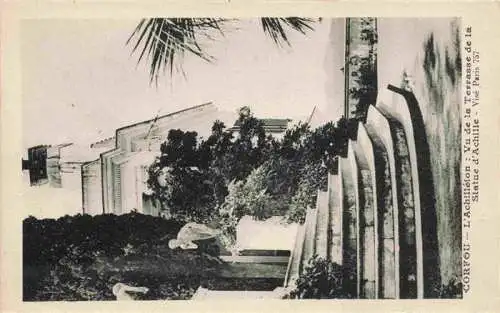 AK / Ansichtskarte  CORFOU_Korfu_Corfu_Greece Achilleion Vue de la Terrasse de la Statue d'Achille